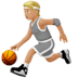 ⛹🏼 person bouncing ball: medium-light skin tone display on Apple